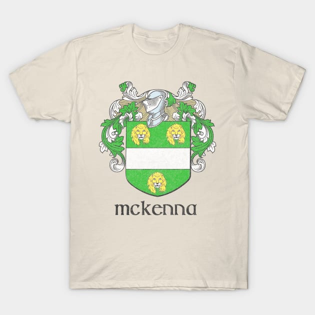 McKenna / Faded Style Family Crest Design T-Shirt by feck!